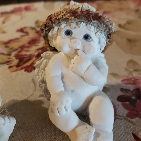 DREAMSICLES Angel / Cherub - Heart Basket / Thinking of You - Lot of 2 - VTG - Picture 3 of 8